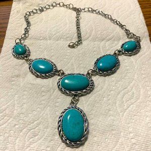 Turquoise coloured Y-Shaped Necklace